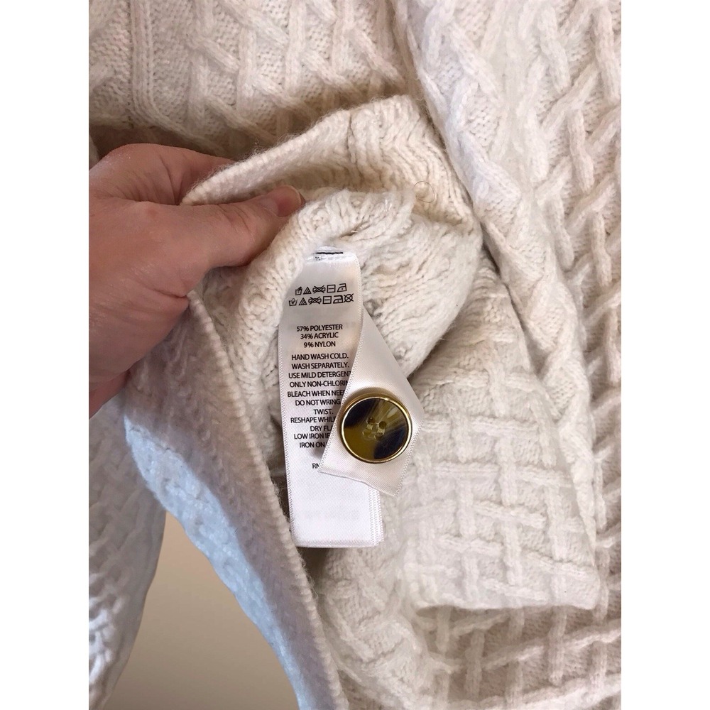 Tahari Women's Cardigan Sweater Size XL Off White- Business Casual Textured NWOT - Picture 5 of 5